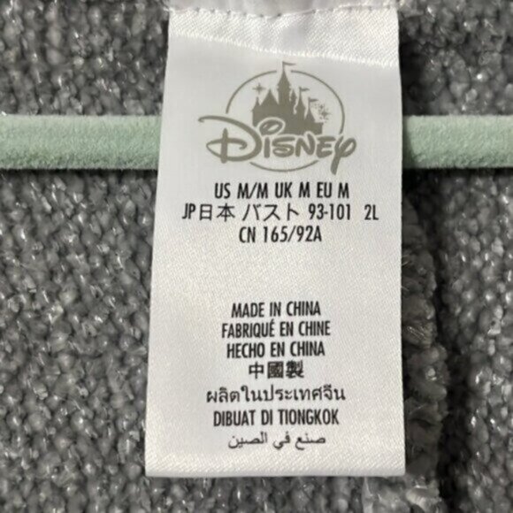 2021 Disney Parks Holiday Minnie Mouse Sweater Cardigan Soft Silver Chenille Med - Picture 8 of 11